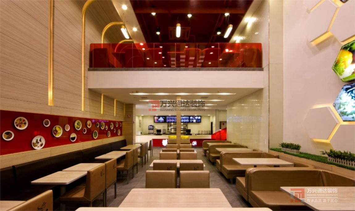 北京萬興通達(dá)辦公裝修項(xiàng)目-麥谷粒中式連鎖裝修效果圖