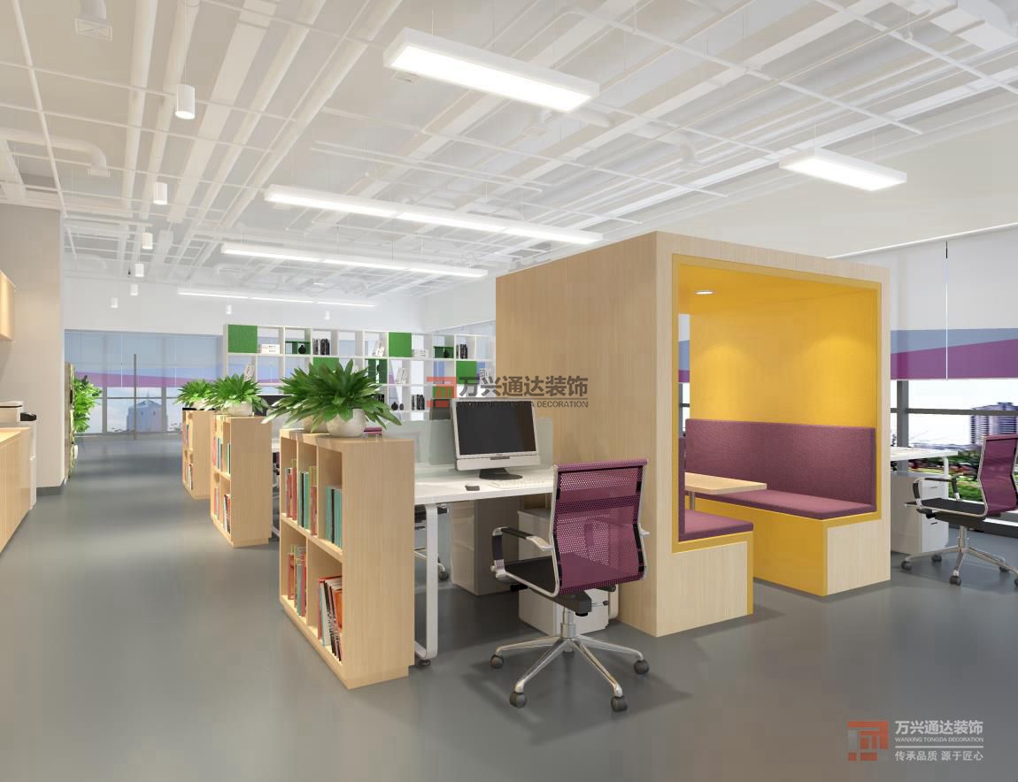 北京萬興通達辦公裝修項目-華清科盛，北京信息技術有限公司裝修效果圖