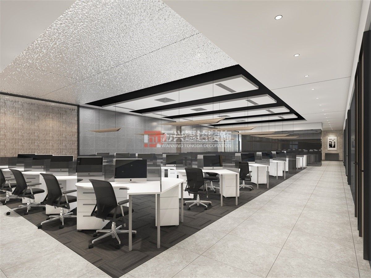 北京萬興通達(dá)辦公裝修項(xiàng)目-某保險(xiǎn)北京分公司職場辦公室裝修效果圖