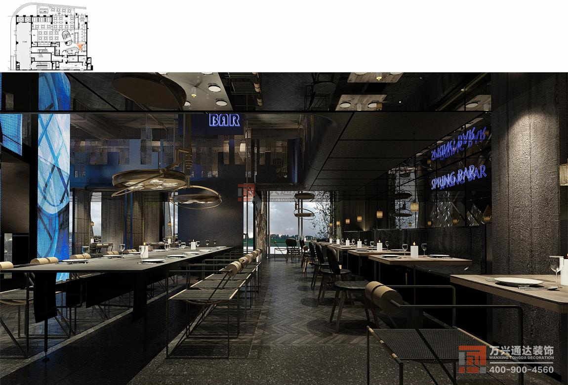 北京萬(wàn)興通達(dá)辦公裝修項(xiàng)目-春光巷電影主題餐廳裝修效果圖