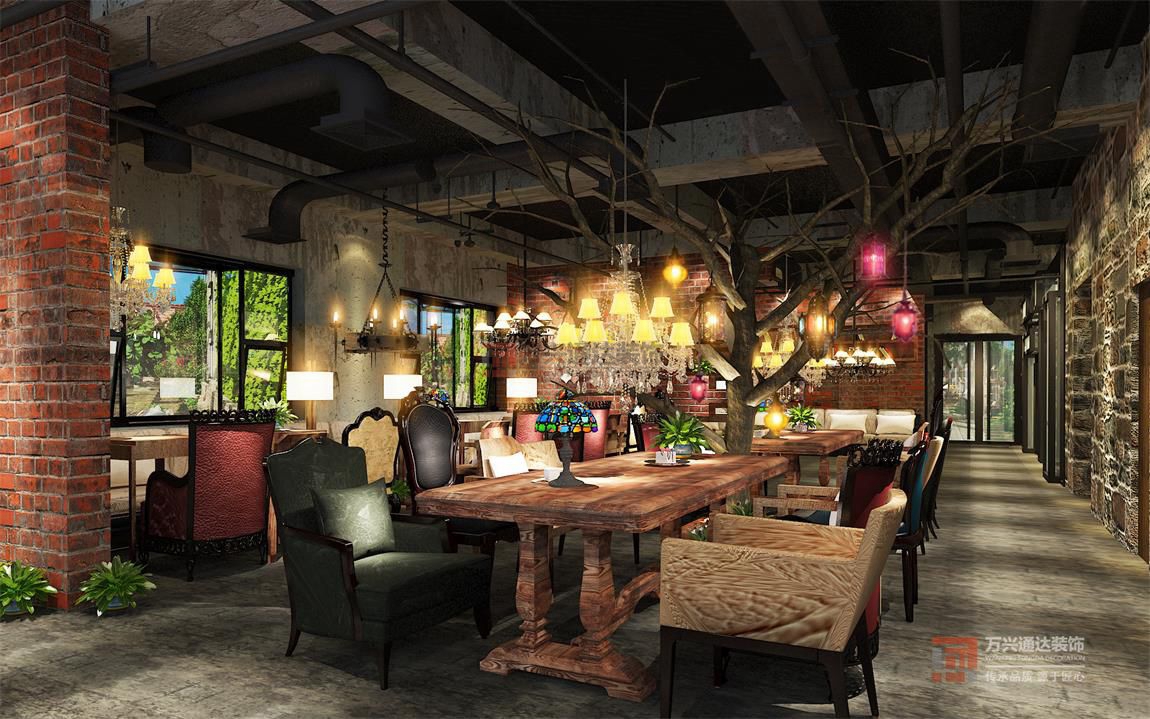 北京萬興通達(dá)辦公裝修項(xiàng)目-咖啡灣咖啡廳裝修效果圖