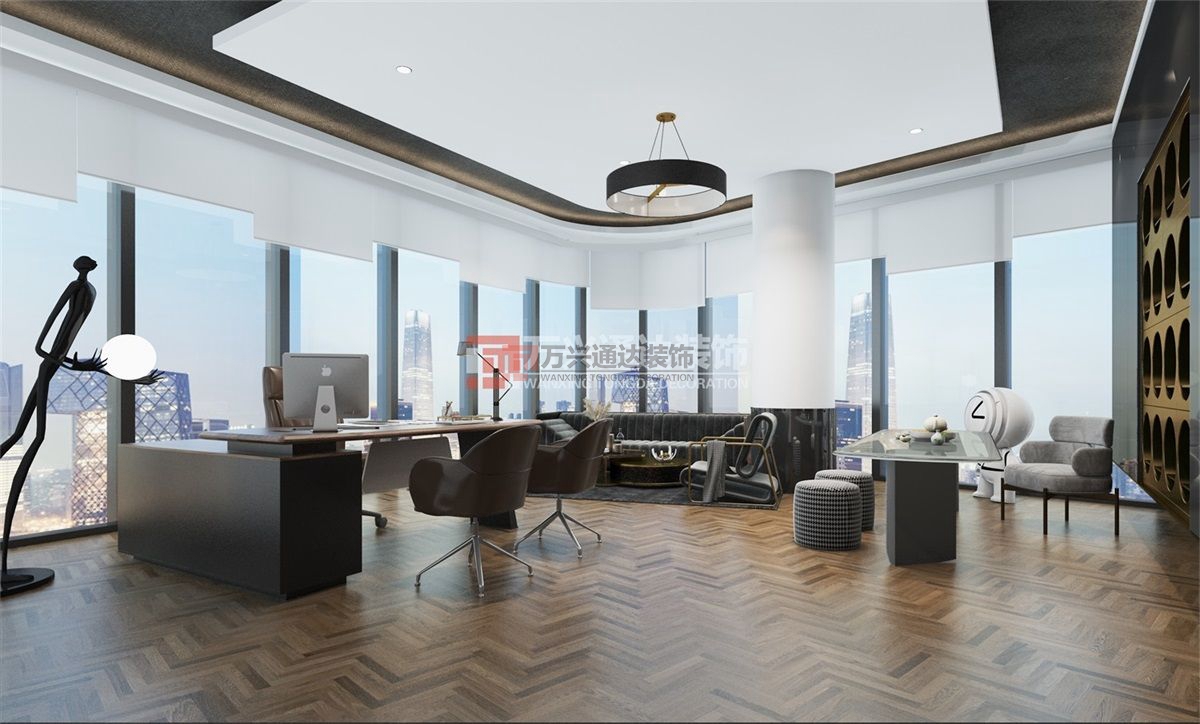 北京萬興通達(dá)辦公裝修項(xiàng)目-某保險(xiǎn)北京分公司職場辦公室裝修效果圖