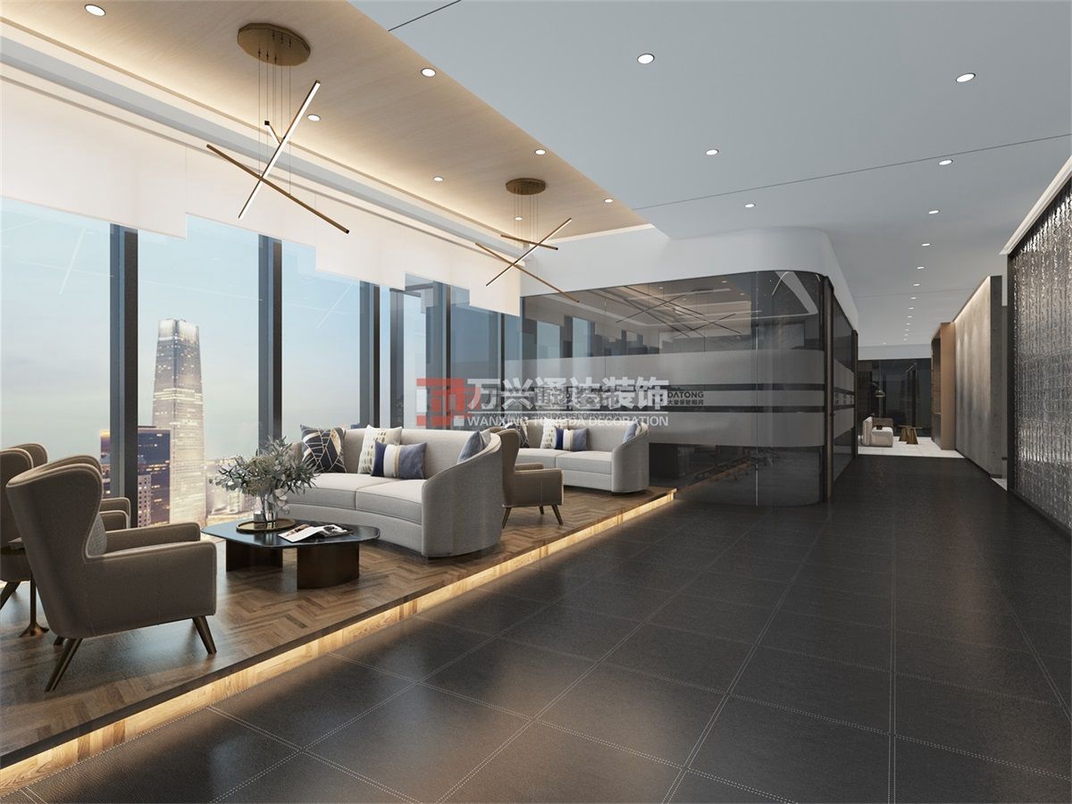 北京萬興通達(dá)辦公裝修項(xiàng)目-某保險(xiǎn)北京分公司職場辦公室裝修效果圖