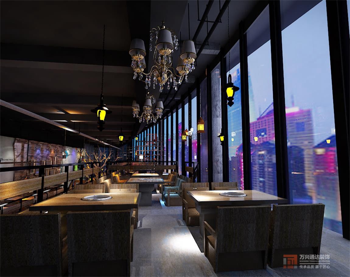 北京萬興通達(dá)辦公裝修項(xiàng)目-釜山料理餐廳裝修效果圖