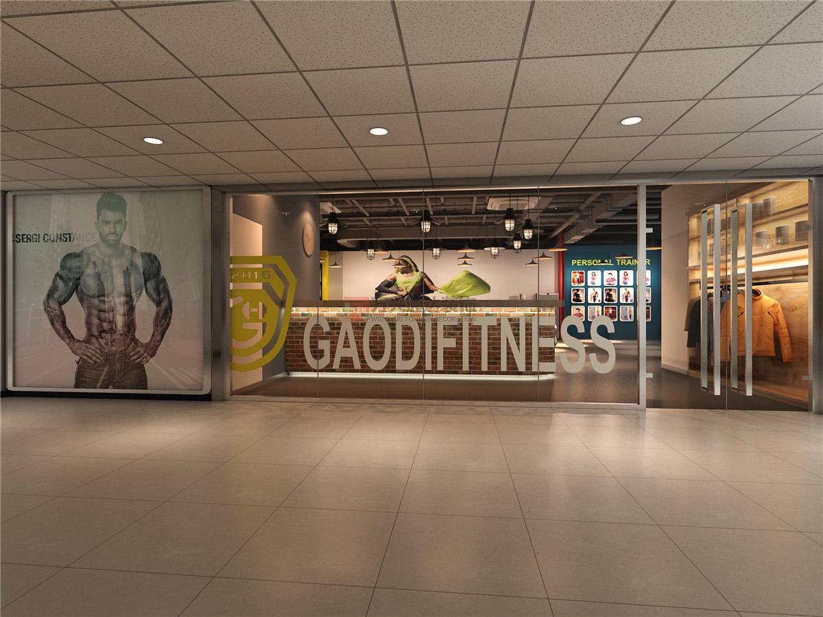 北京萬(wàn)興通達(dá)辦公裝修項(xiàng)目-高迪健身裝修效果圖