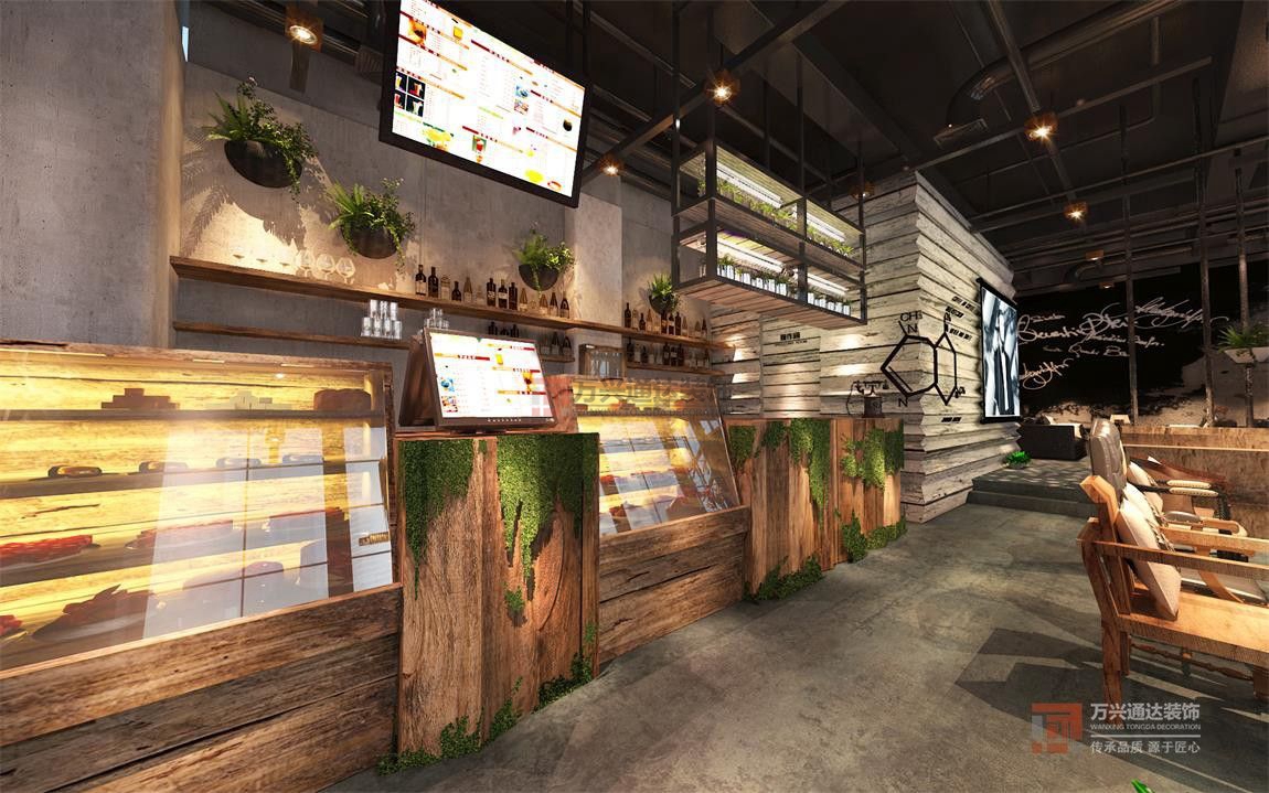 北京萬興通達(dá)辦公裝修項目-漫貓咖啡廳裝修效果圖