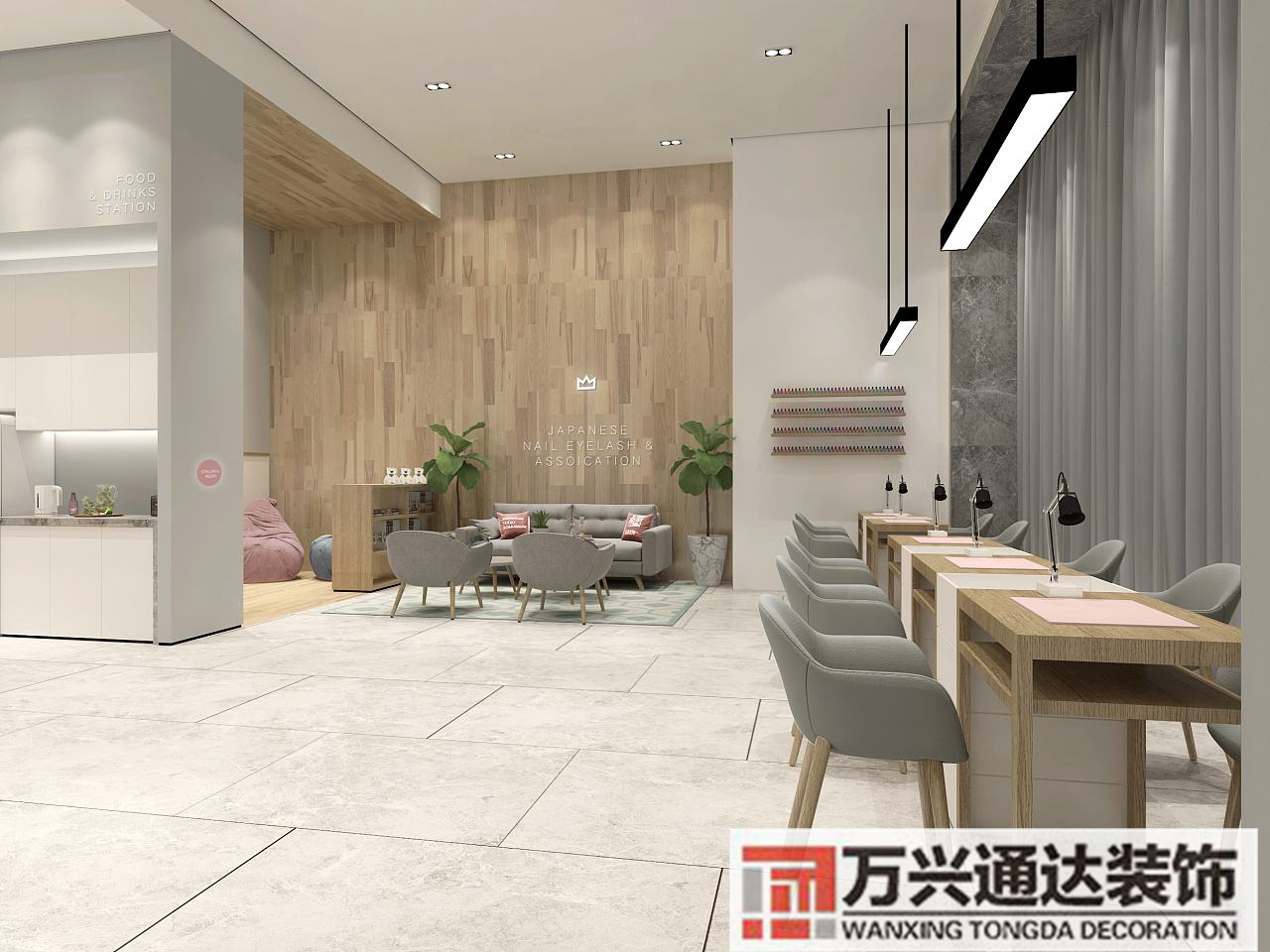 日式美甲店裝修美甲店設(shè)計裝修日韓