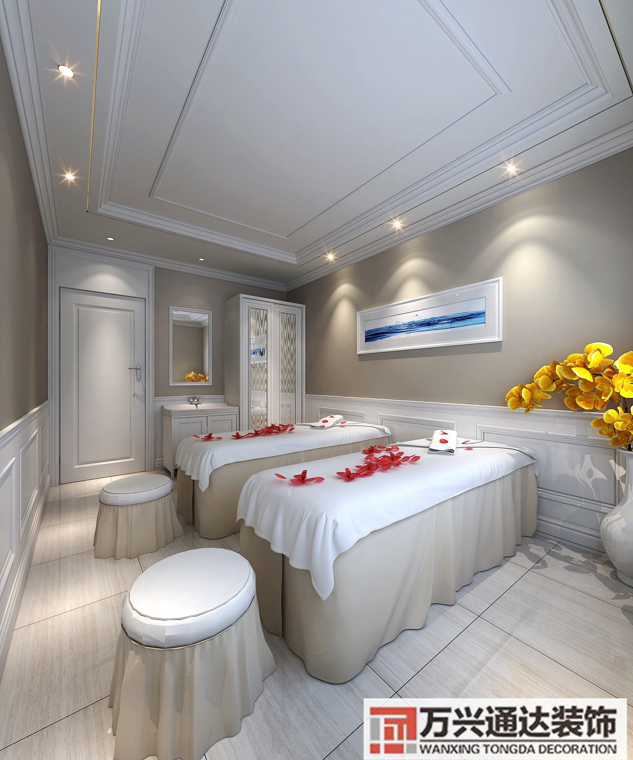 美容spa會所裝修設(shè)計spa會所房間裝修效果圖