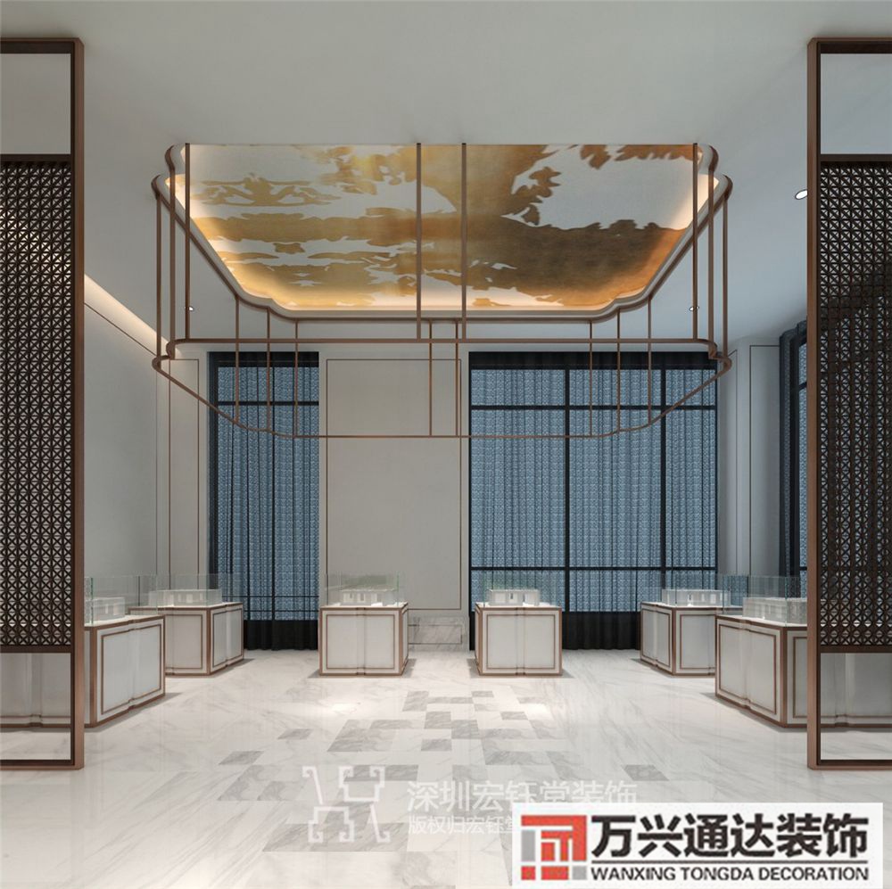 中式售樓部裝修效果圖新中式風(fēng)格售樓部效果圖